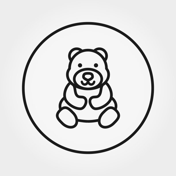 泰迪熊通用图标可编辑薄图片下载