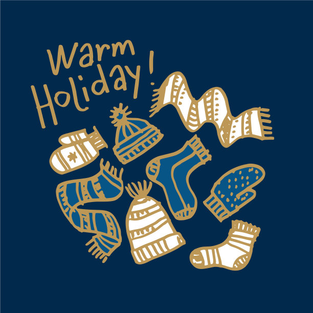 编织帽子围巾袜子连指手套涂鸦图片下载