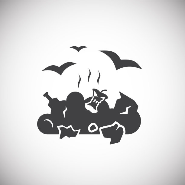 垃圾相关图标的背景图形和图片下载