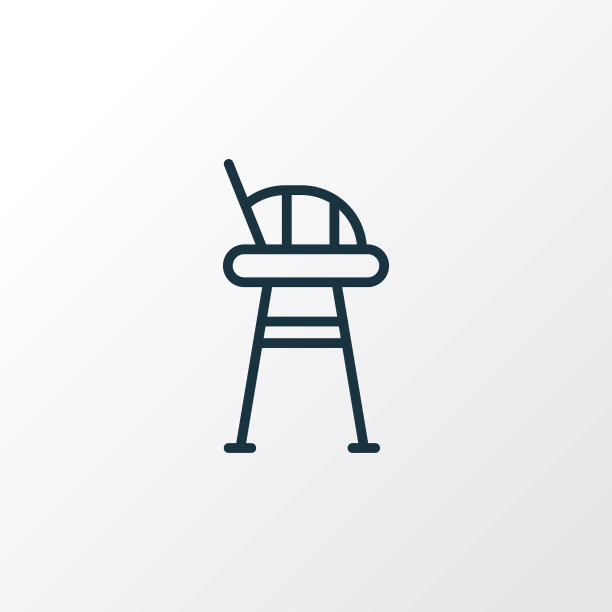 高椅子图标线象征优质图片下载