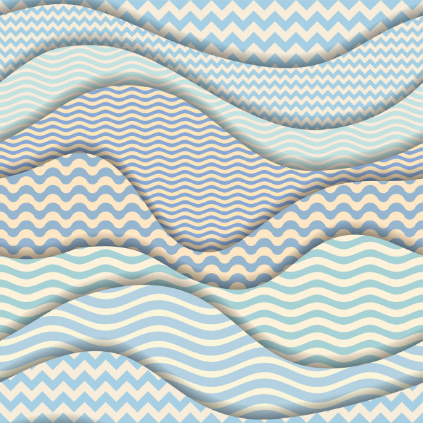 剪纸形状设计无缝图案图片下载