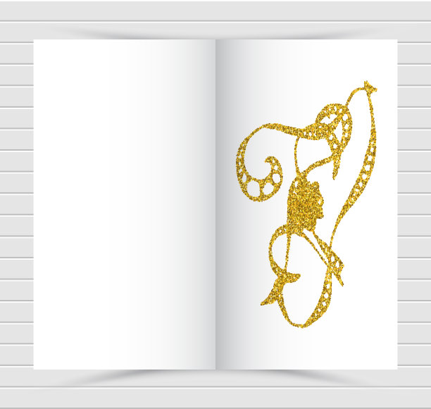 金封面设计原型笔记本创意布局图片下载