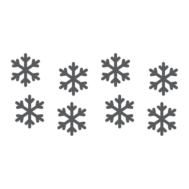冬季和天气预报雪花线条和图示图标图片下载