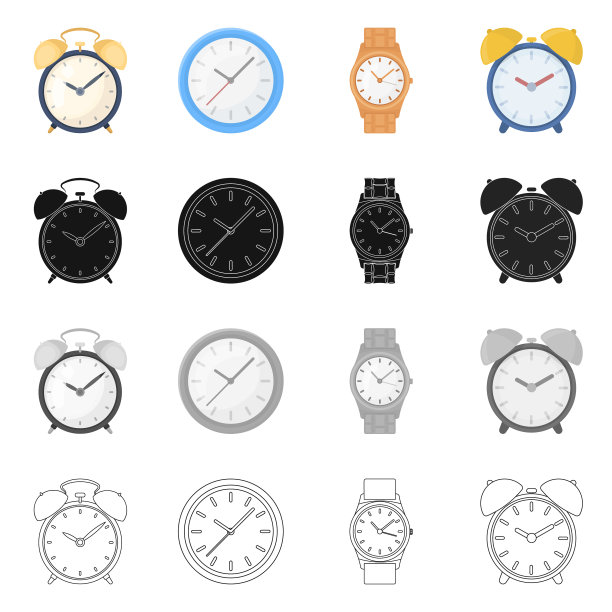 设计时间和小时图标的收集图片下载