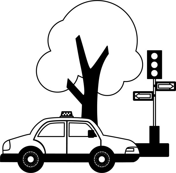 的士服务红绿灯箭头图片下载