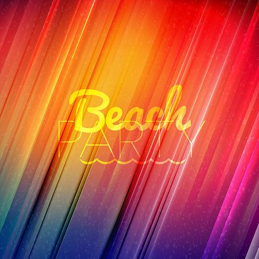 夏日晚会宣传单设计模板用图片下载