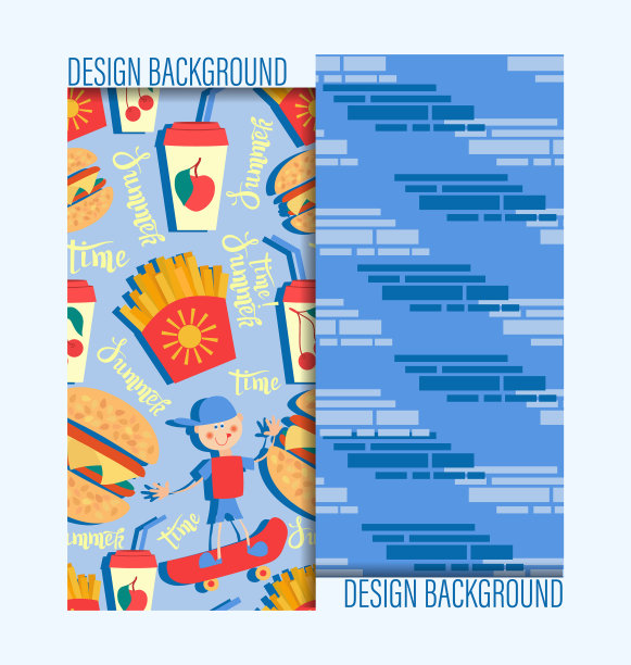 夏天和男孩一起玩滑板吃快餐图片下载