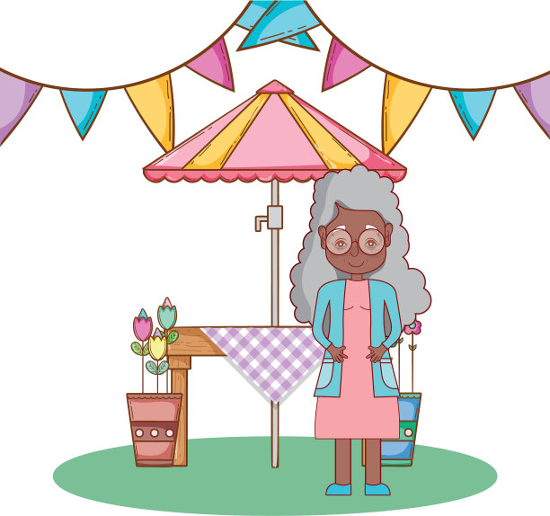 可爱的卡通祖母图片下载