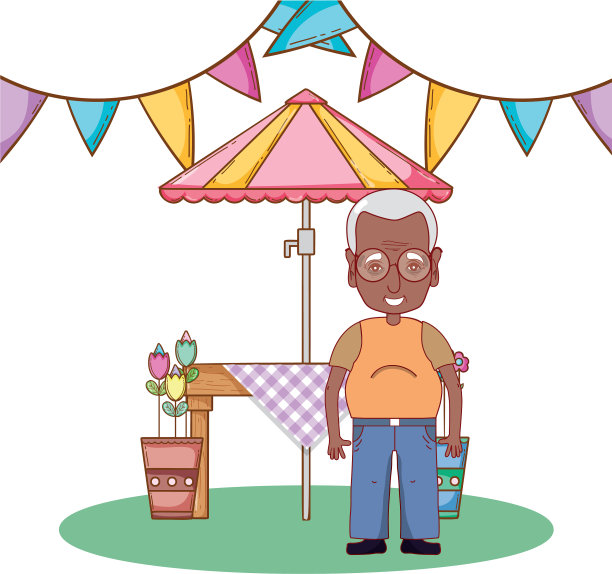 卡通可爱的爷爷图片下载