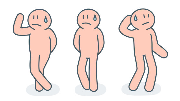 一群出汗的人在涂鸦线艺术图片下载