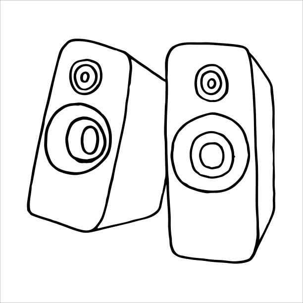 音频扬声器涂鸦图片下载