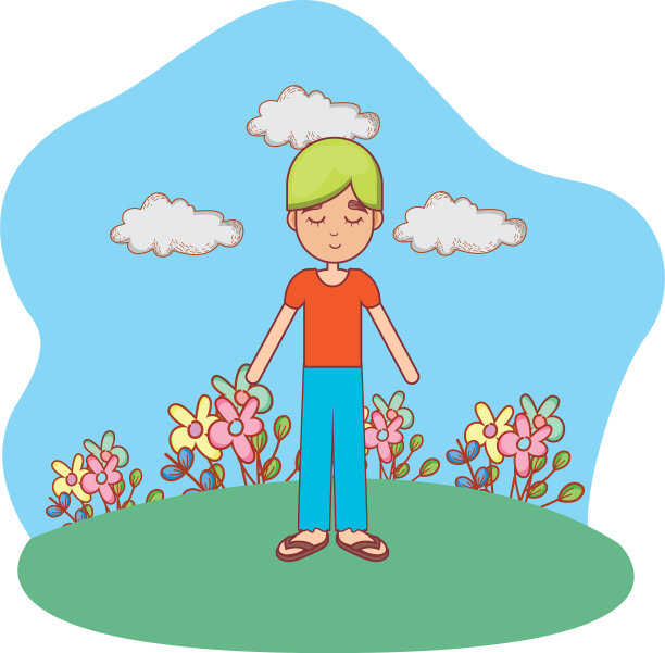 年轻人身体卡通图片下载