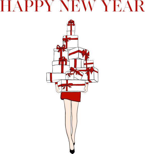 贺卡上写着新年快乐随图片下载