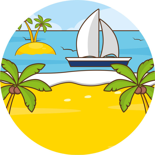 海滩度假形象图片下载