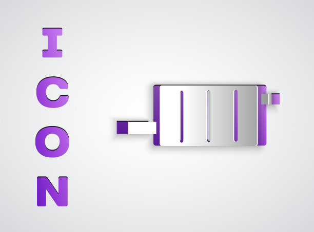 剪纸汽车消声器图标孤立在灰色背景。排气管道。纸艺术风格。矢量图图片下载