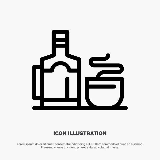 热茶杯酒店线路图标图片下载