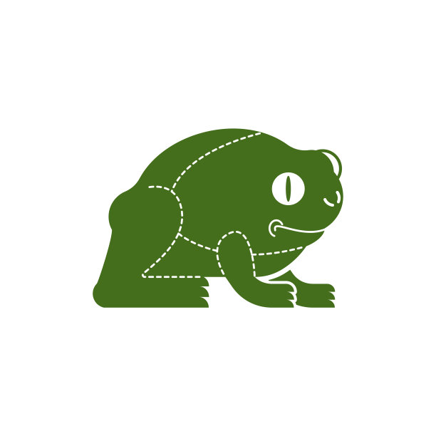 切肉青蛙蟾蜍轮廓方案线条图片下载