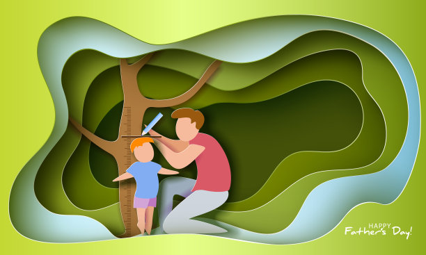 父亲衡量儿子的成长图片下载