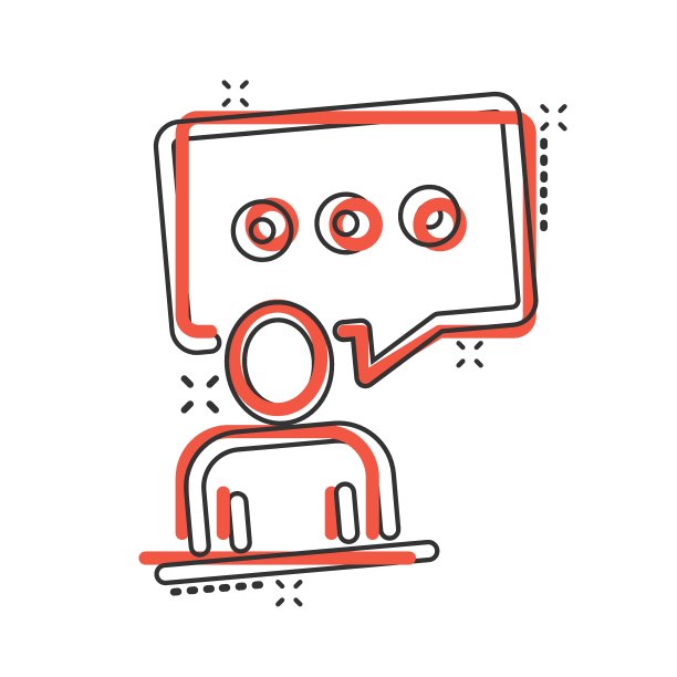 人们用漫画风格的语音泡泡图标。聊天卡通矢量插图在白色孤立的背景。讲话者对话飞溅效应经营理念。图片下载