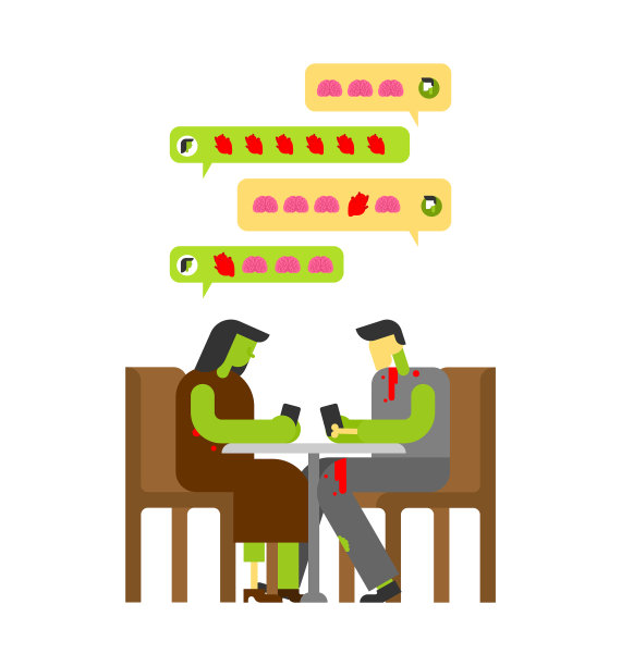 爱僵尸约会聊天僵尸叽叽喳喳和心图片下载