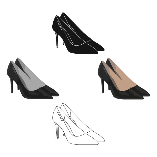 女式皮鞋配高跟鞋为休闲鞋图片下载