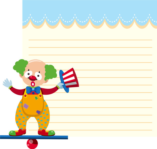 一个小丑的笔记模板图片下载