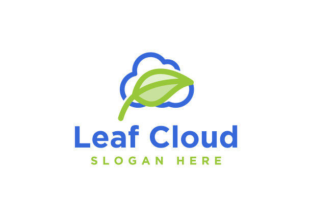 树叶和云健康科技标志的灵感图片下载