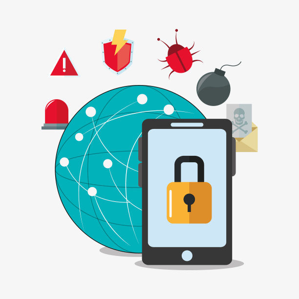 挂锁智能手机网络安全系统设计图片下载