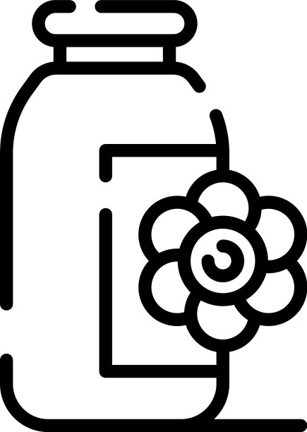 按摩膏罐图标轮廓风格图片下载