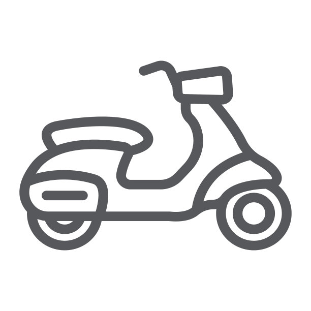 滑板车是交通和驾驶摩托车的标志图片下载