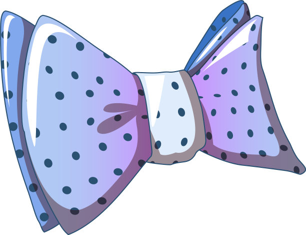 波尔卡蝴蝶结图标卡通风格图片下载