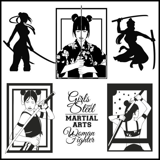 艺伎和武士刀图片下载