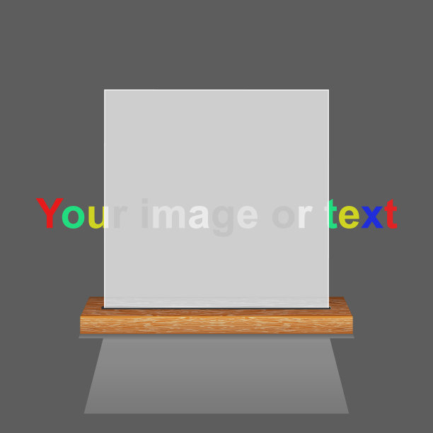 木质架子上的白色半透明框架图片下载