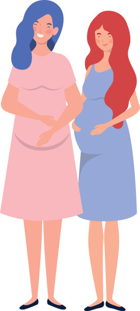 美丽的女人怀孕站在白色图片下载