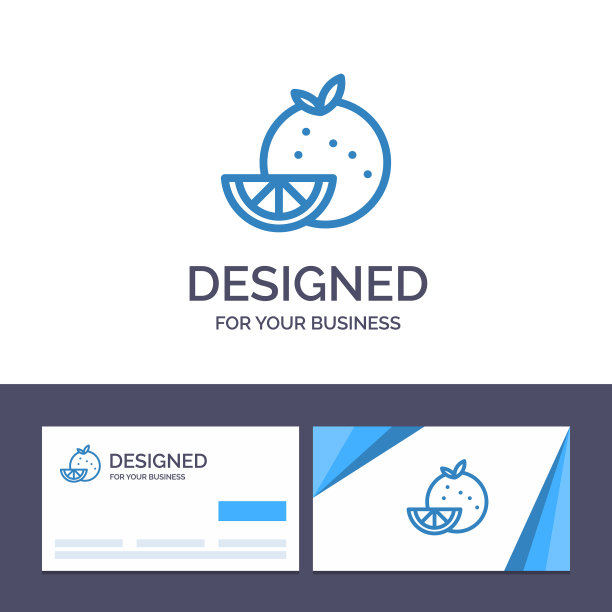 创意名片和标志模板橙色图片下载