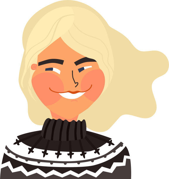 孤立了一个穿着冰岛毛衣的女孩图片下载