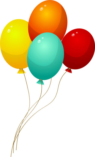 为城市马戏团设置彩色气球图片下载