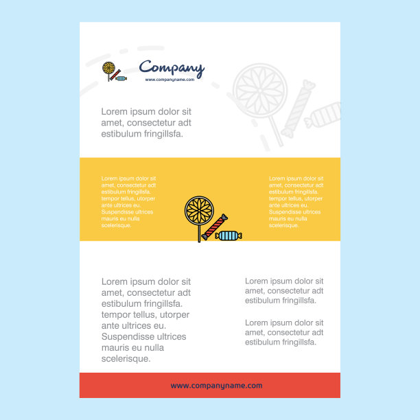 糖果公司简介年度模板布局图片下载