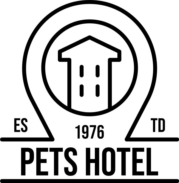 城市宠物酒店标志轮廓风格图片下载