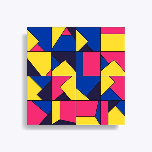 抽象几何无缝图案图片下载