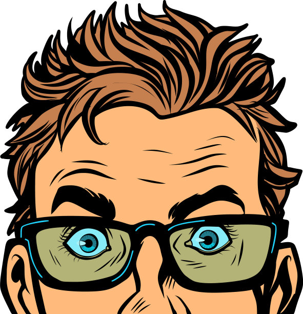 男人看眼镜时尚的年轻人严肃有趣图片下载