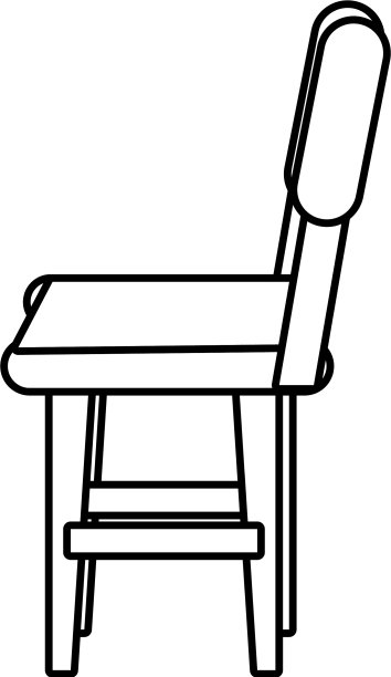 椅子图标卡通黑白图片下载
