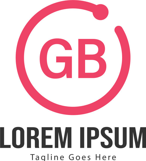 GB字母现代边框logo模板图片下载