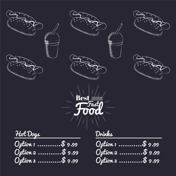 菜单快餐图片下载