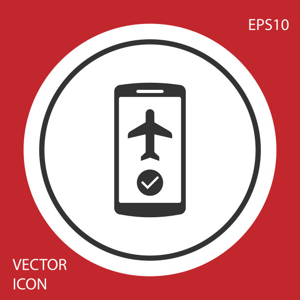 灰色飞行模式中手机图标孤立图片下载