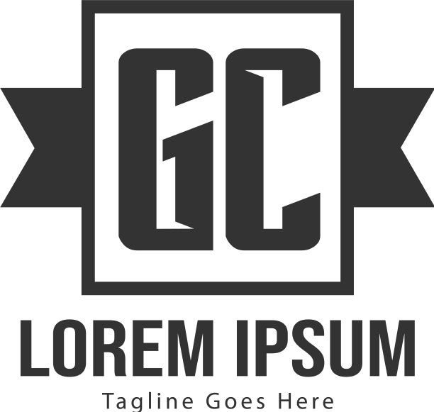首字母GC现代框架标志模板图片下载