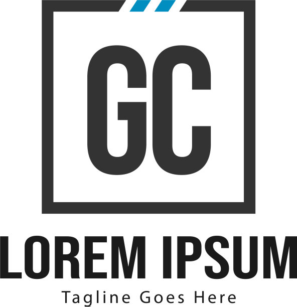 首字母GC现代框架标志模板图片下载