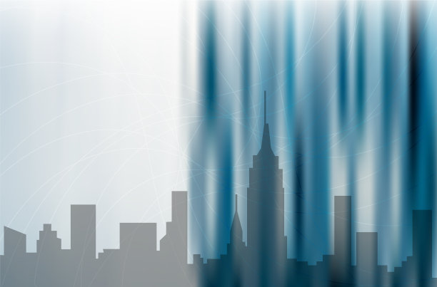 城市背景上的抽象蓝色设计图片下载