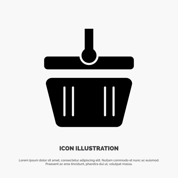 购物篮购物车弹簧立体字形图标图片下载