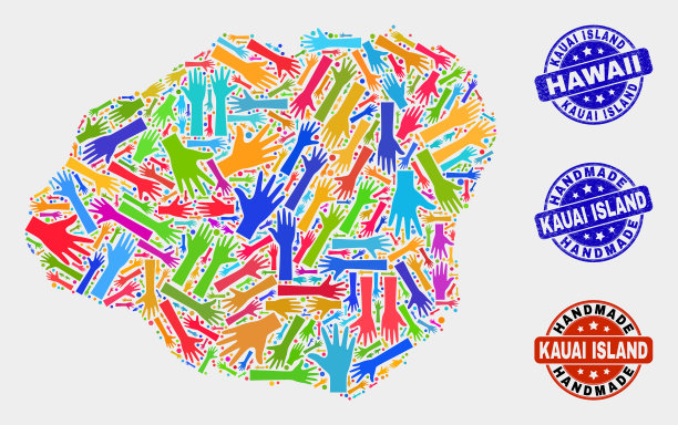 手合成考艾岛地图和纹理图片下载